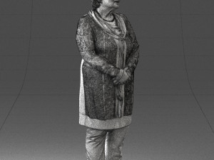 woman in green dress 0106 Modelo 3D