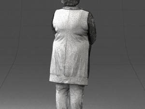 woman in green dress 0106 Modelo 3D