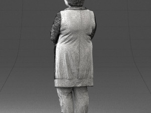 woman in green dress 0106 Modelo 3D