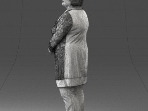 woman in green dress 0106 Modelo 3D