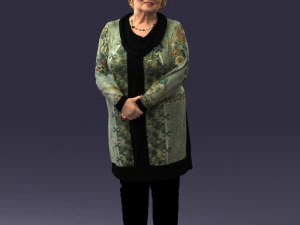 000440 Realistic Elderly Woman Standing Pose 3dp 3D Print Model