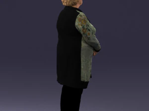 000440 Realistic Elderly Woman Standing Pose 3dp 3D Print Model