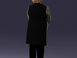 000440 Realistic Elderly Woman Standing Pose 3dp 3D Print Model