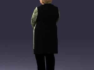 000440 Realistic Elderly Woman Standing Pose 3dp 3D Print Model