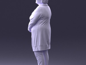 woman in green dress 0106 3d print ready 3D-Druckmodell