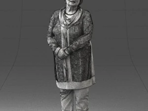 000440 Realistic Elderly Woman Standing Pose 3dp 3D Print Model