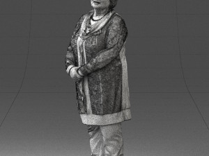 woman in green dress 0106 3d print ready 3D-Druckmodell