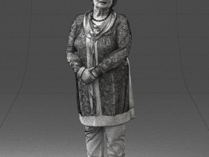 woman in green dress 0106 3d print ready 3D-Druckmodell