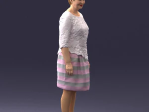 000441 Realistic Middle-Aged Woman Standing Pose 3dp 3D Print Model