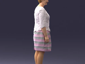 000441 Realistic Middle-Aged Woman Standing Pose 3dp 3D Print Model