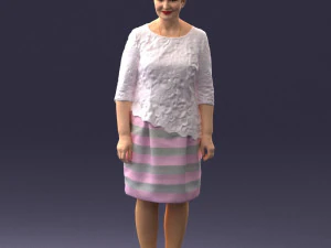 000441 Realistic Middle-Aged Woman Standing Pose 3dp 3D Print Model