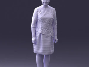 000441 Realistic Middle-Aged Woman Standing Pose 3dp 3D Print Model