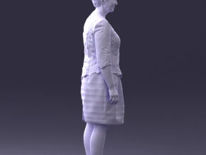 000441 Realistic Middle-Aged Woman Standing Pose 3dp 3D Print Model