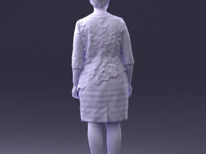 000441 Realistic Middle-Aged Woman Standing Pose 3dp 3D Print Model