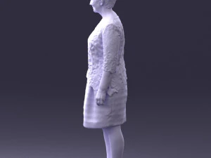 000441 Realistic Middle-Aged Woman Standing Pose 3dp 3D Print Model