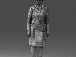 woman in white dress 0107 3d print ready Modèles 3D en vedette