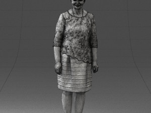 woman in white dress 0107 3d print ready Modèles 3D en vedette