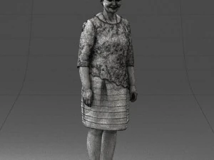 000441 Realistic Middle-Aged Woman Standing Pose 3dp 3D Print Model