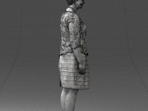 woman in white dress 0107 3d print ready Modèles 3D en vedette