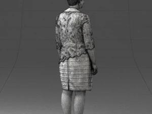 000441 Realistic Middle-Aged Woman Standing Pose 3dp 3D Print Model
