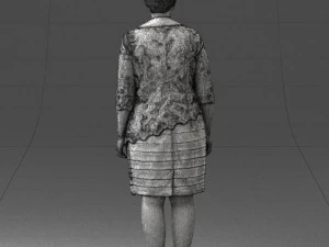 000441 Realistic Middle-Aged Woman Standing Pose 3dp 3D Print Model