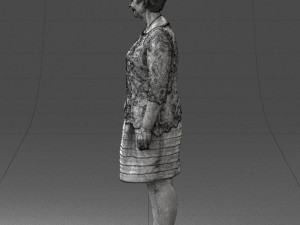 woman in white dress 0107 3d print ready Modèles 3D en vedette