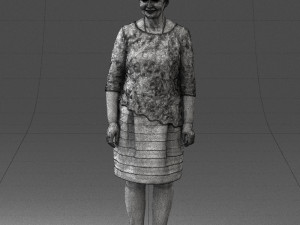 woman in white dress 0107 3d print ready Modèles 3D en vedette