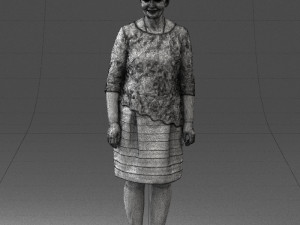woman in white dress 0107 3d print ready Modèles 3D en vedette