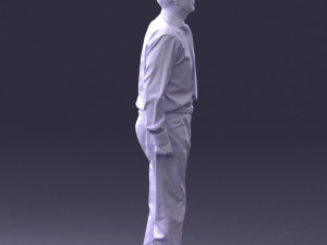 old man with glasses 0101 3d print ready 3D प्रिंट मॉडल