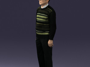 old man with glasses 0102 3D मॉडल