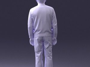 old man with glasses 0102 3d print ready Modelo de Impressão 3D