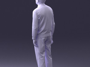 old man with glasses 0102 3d print ready Modelo de Impressão 3D