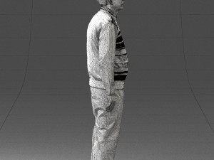 old man with glasses 0102 3d print ready Modelo de Impressão 3D