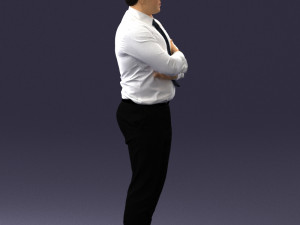 man in white dress 0108 Model 3D