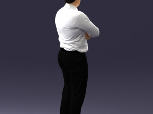 man in white dress 0108 Model 3D