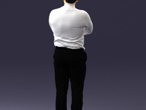 man in white dress 0108 Model 3D