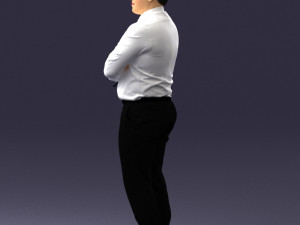 man in white dress 0108 Model 3D
