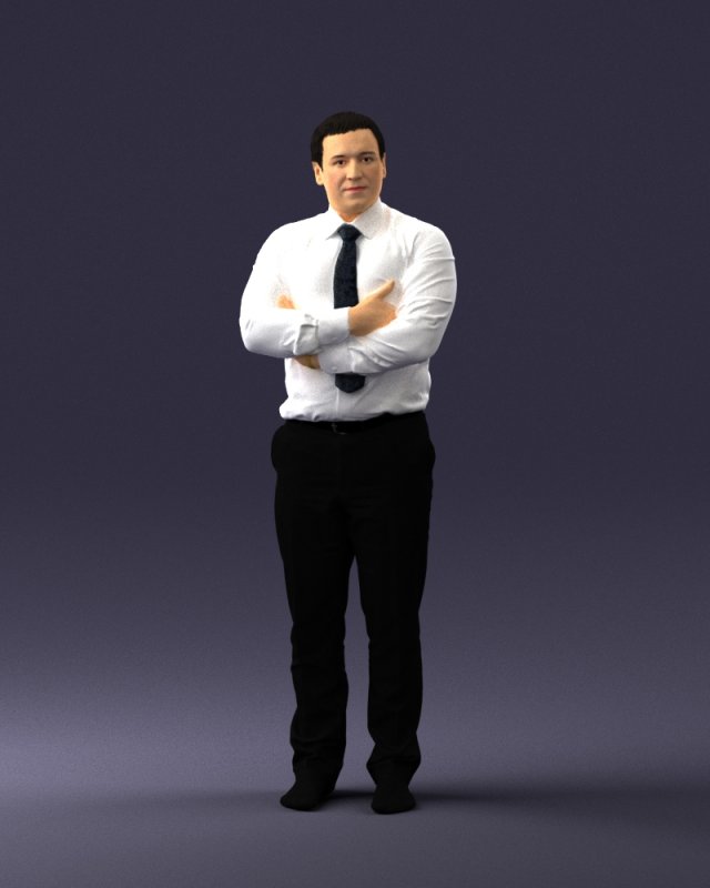 man in white dress 0108 3d print ready Modelo de impresión 3D .c4d .max .obj .3ds .fbx .stl .blend 