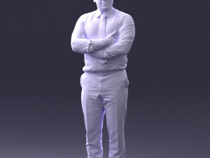 man in white dress 0108 3d print ready Modelo de impresión 3D