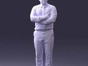man in white dress 0108 3d print ready Modelo de impresión 3D
