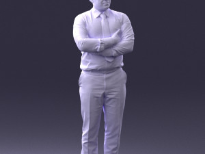 man in white dress 0108 3d print ready Modelo de impresión 3D