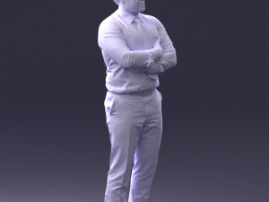 man in white dress 0108 3d print ready Modelo de impresión 3D