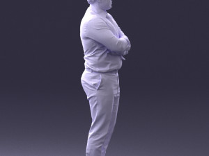 man in white dress 0108 3d print ready Modelo de impresión 3D