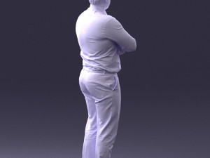 man in white dress 0108 3d print ready Modelo de impresión 3D