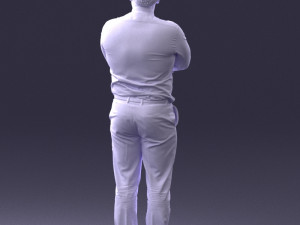 man in white dress 0108 3d print ready Modelo de impresión 3D