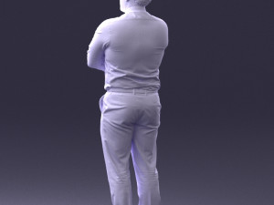 man in white dress 0108 3d print ready Modelo de impresión 3D