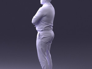 man in white dress 0108 3d print ready Modelo de impresión 3D
