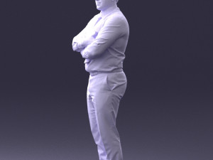 man in white dress 0108 3d print ready Modelo de impresión 3D