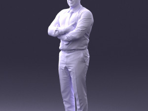 man in white dress 0108 3d print ready Modelo de impresión 3D