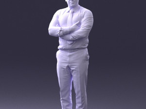 man in white dress 0108 3d print ready Modelo de impresión 3D